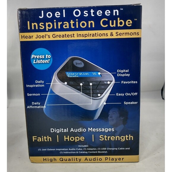 Joel Osteen Inspiration Audio Cube With Sermons and Affirmations New In Box - Picture 5 of 15